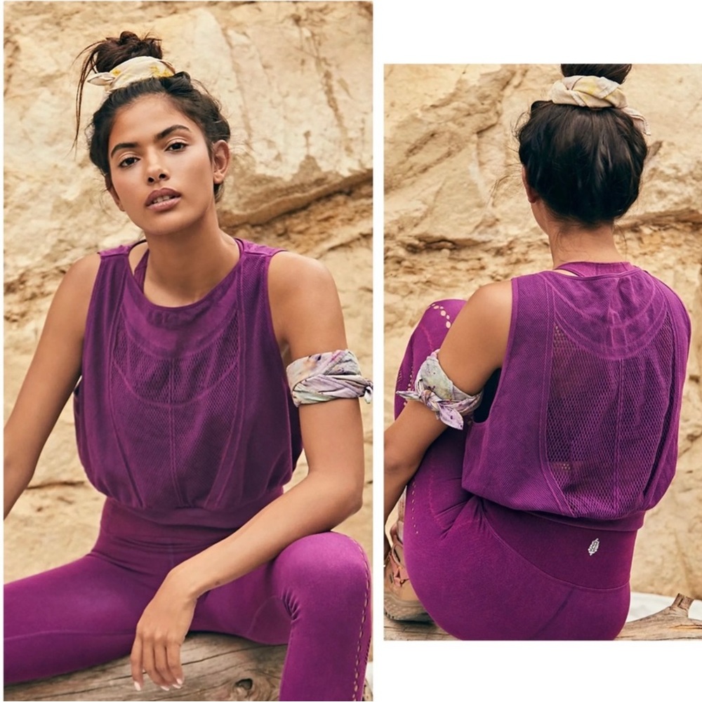 009. NWOT FREE PEOPLE RUNNING THROUGH MY MIND TANK TOP